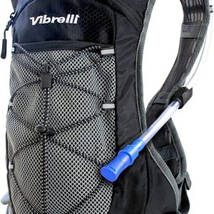 Vibrelli Hydration Pack & 2L Hydration Water Bladder - High Flow Bite Valve - Hydration Backpack with Storage - Lightweight Running Backpack, Cycling, Hiking, Ski for Men, Women & Kids